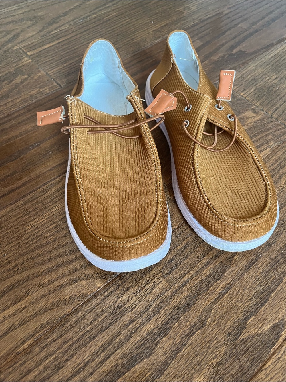 Casual Tan Canvas Slip-On Shoes